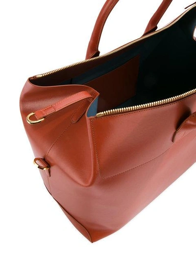 Shop Mansur Gavriel Travel Bag In Brown