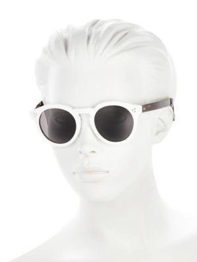Shop Illesteva Leonard Ii White 50mm Oversized Round Sunglasses