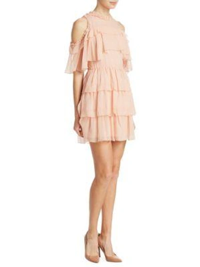 Shop Alice And Olivia Nichola Pleated Dress In Blush