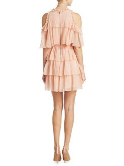 Shop Alice And Olivia Nichola Pleated Dress In Blush
