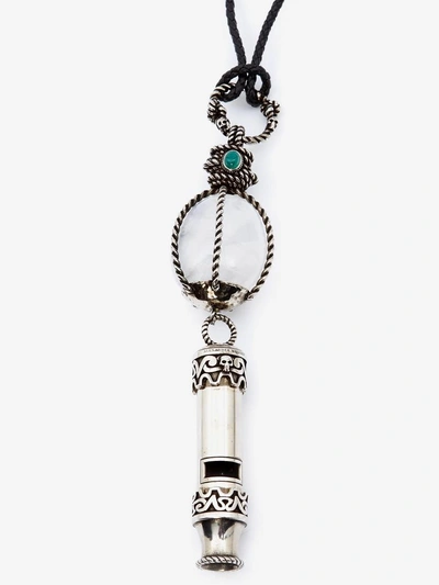 Shop Alexander Mcqueen Whistle Necklace In Black