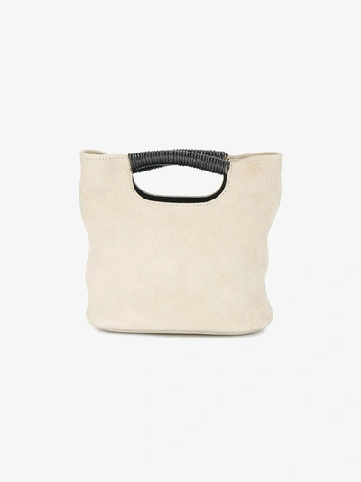 Shop Simon Miller Ladies Nude And Beige Calf Leather Ivory Birch Mini Tote Bag In Nude/neutrals