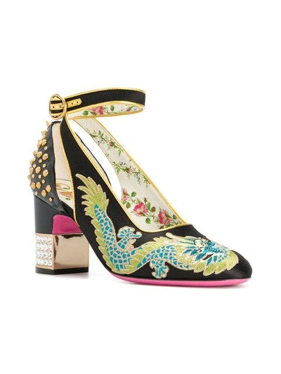 Shop Gucci Dragon Mid-heel Pumps In 1067