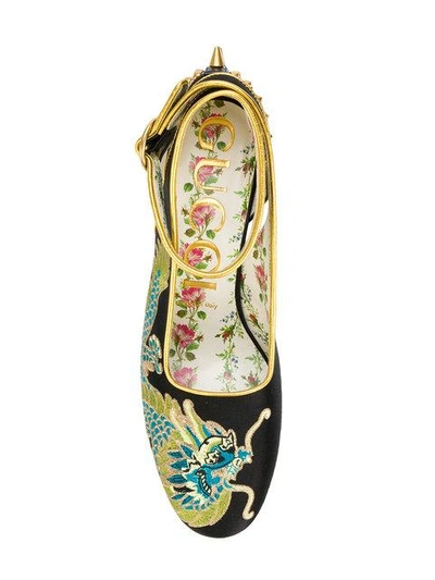 Shop Gucci Dragon Mid-heel Pumps In 1067