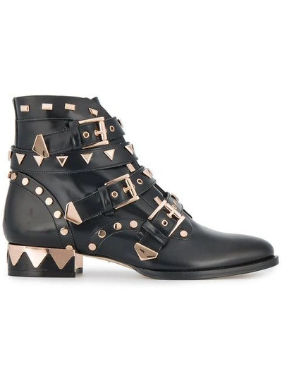 Shop Sophia Webster Riko Biker 28 Boots In Black