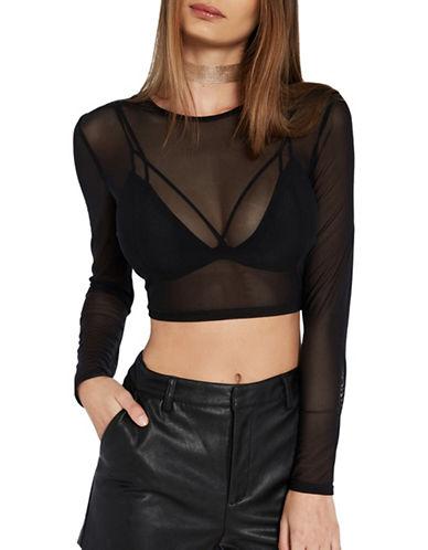 black mesh top with bralette