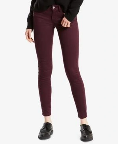 Shop Levi's 710 Super Skinny Colored Jeans In Soft Malbec