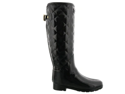 Shop Hunter Gloss Quilt Tall Boots In Black