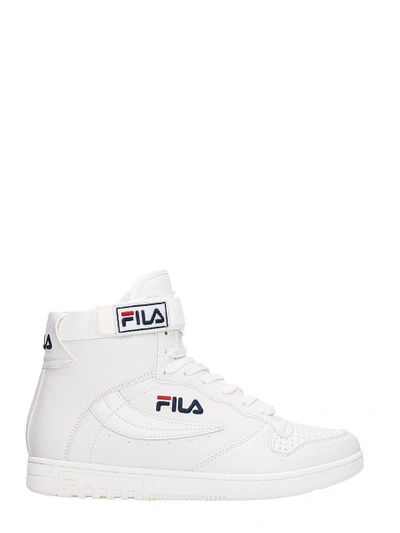 Fila Fx 100 White Leather Mid Sneakers | ModeSens