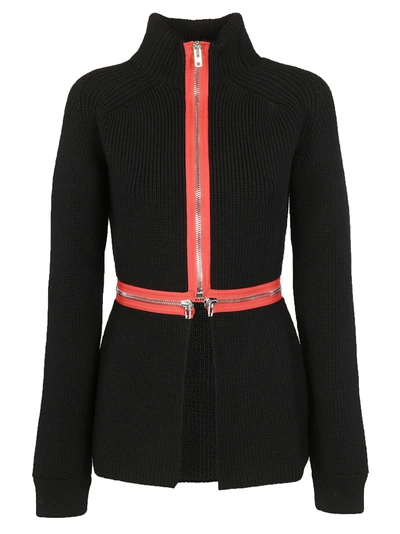 Shop Givenchy Contrast Trim Cardi-coat In Black