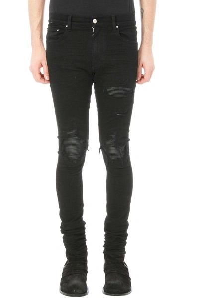 Shop Amiri Patch Black Denim Jeans