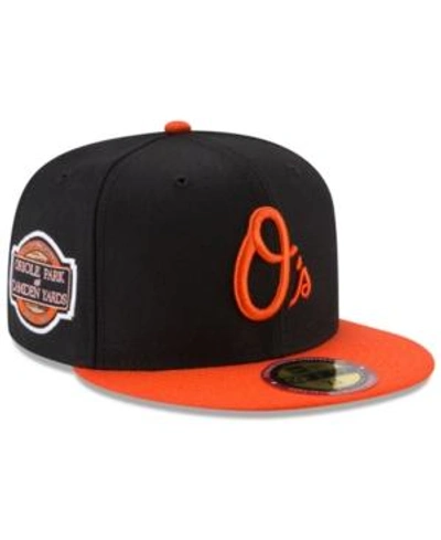 Shop New Era Baltimore Orioles Ultimate Patch Collection Game 59fifty Fitted Cap In Black/orange