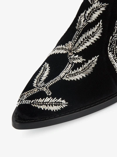 Shop Alexander Mcqueen Braided Chain Tree Of Life Ankle Boots In Black