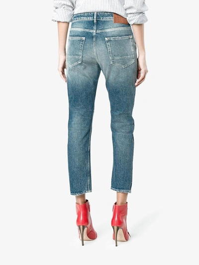 Shop Golden Goose Deluxe Brand Happy High-rise Cropped Jeans In Blue