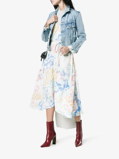 Shop Vetements Mittellanges Kleid Mit Floralem Print In Multicolour