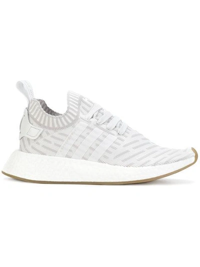 Shop Adidas Originals Nmd _r2 Primeknit Sneakers In White