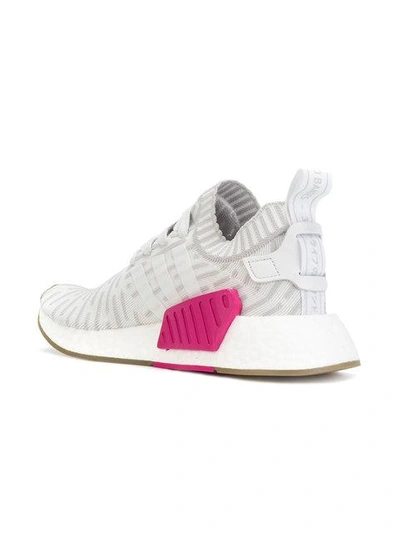 Shop Adidas Originals Nmd _r2 Primeknit Sneakers In White