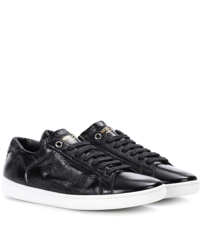 Shop Saint Laurent Sl/01 Signature Court Classic Sneakers In Black