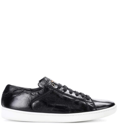 Shop Saint Laurent Sl/01 Signature Court Classic Sneakers In Black