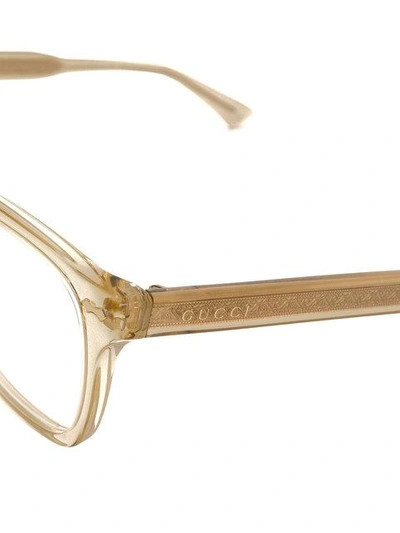 Shop Gucci Square Frame Glasses In Yellow
