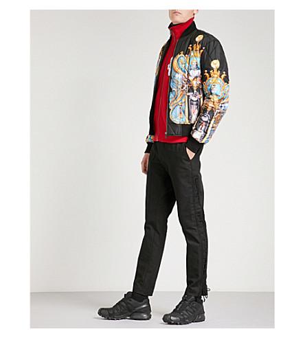 Versace Palace-print Satin Bomber Jacket In Nero | ModeSens