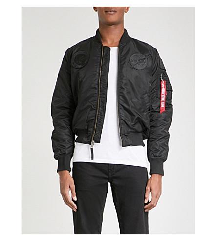 Alpha Industries Ma 1 Vf Nasa Blackout Shell Bomber Jacket Modesens