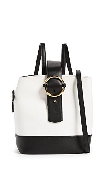 Shop Parisa Wang Addicted Shoulder Backpack In Black/white