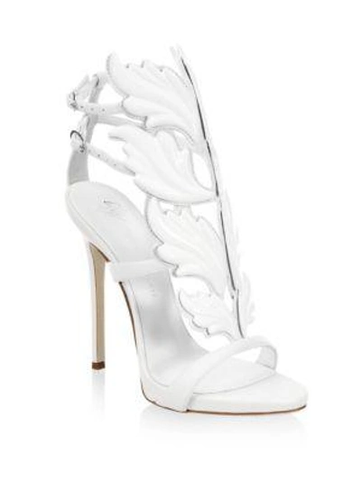 Shop Giuseppe Zanotti Double-strap Leather Sandals In Bianco