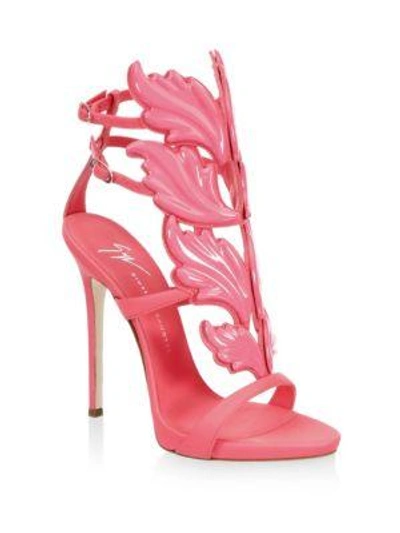 Shop Giuseppe Zanotti Double-strap Leather Sandals In Rosa