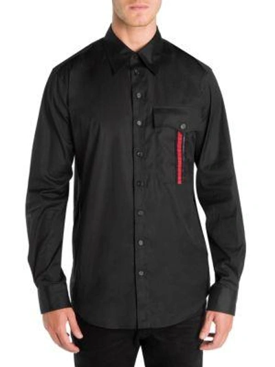 Shop Dsquared2 Military Button-down Shirt In Black