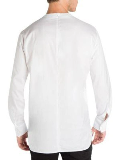 Shop Dsquared2 Popline Long-sleeve Top In White
