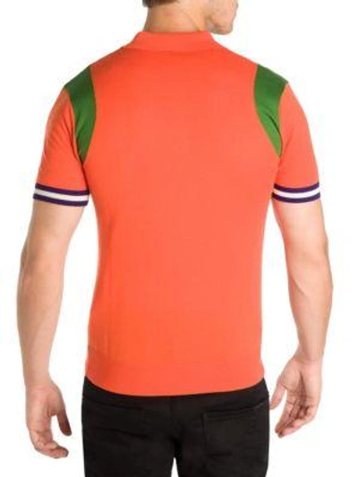 Shop Dsquared2 Slim-fit Wool Polo In Orange