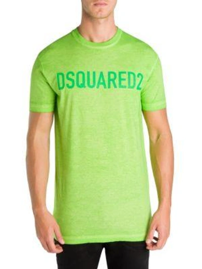 Shop Dsquared2 Basic Cotton Tee In Green
