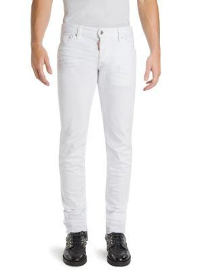 Shop Dsquared2 Slim-fit Bull Jeans In White