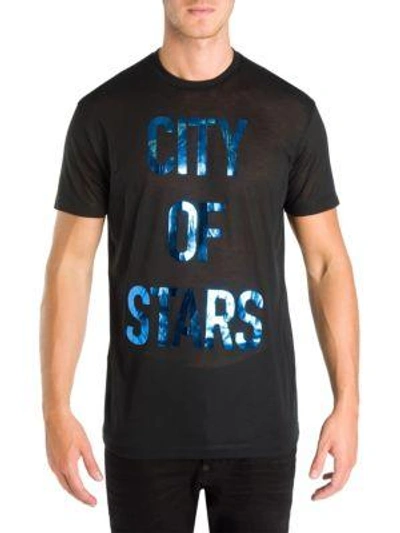Shop Dsquared2 City Of Stars Crewneck Tee In Black