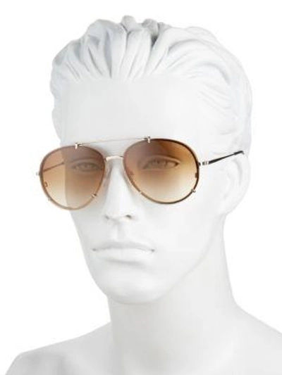 Shop Tom Ford Dickon Aviator Sunglasses In Beige