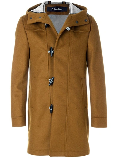Calvin Klein Hooded Duffle Coat | ModeSens