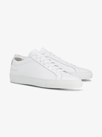 Shop Common Projects White Achilles Leather Low Top Sneakers In Neutrals