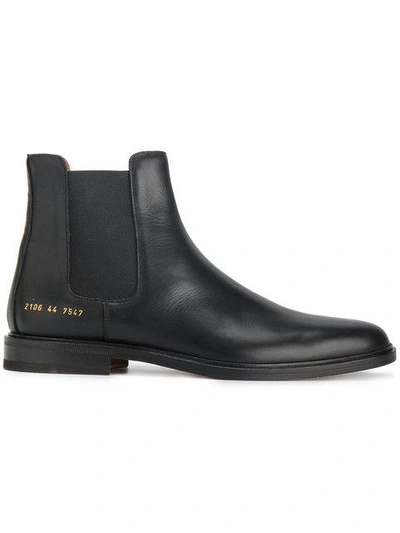 Shop Common Projects Chelsea Boots In Black