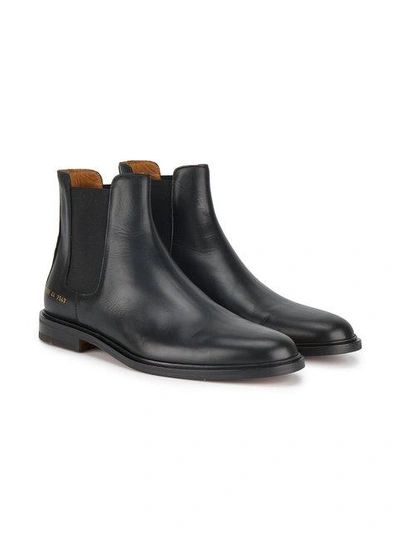 Shop Common Projects Chelsea Boots In Black