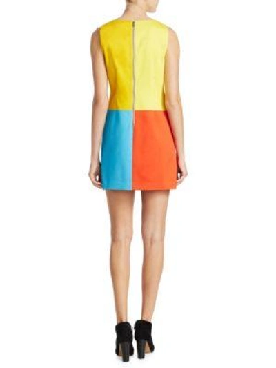 Alice And Olivia A+o X The Beatles Clyde Printed Mini Shift Dress In Pop  Beatles Multi | ModeSens