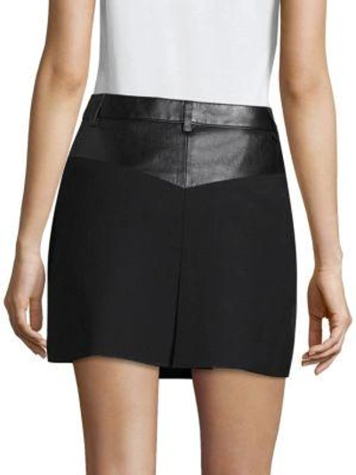 Shop Helmut Lang Garter Mini Skirt In Black