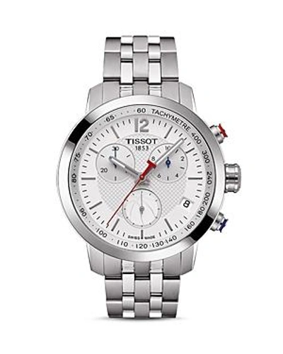 Tissot Prc200 Chronograph Nba Bracelet Watch, 41mm In Silver
