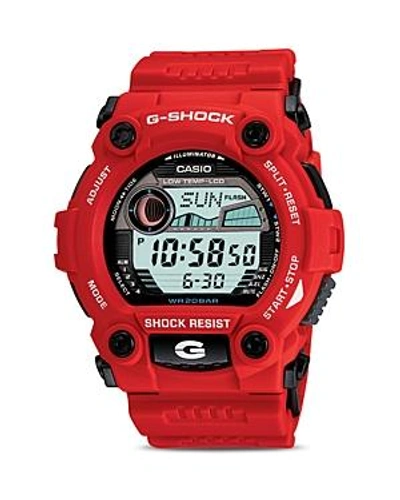 Shop G-shock Tide Graph Watch, 52.4mm In Red