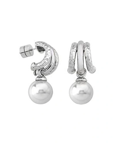 Shop Majorica Simulated Pearl Drop Earrings In Gold/silver