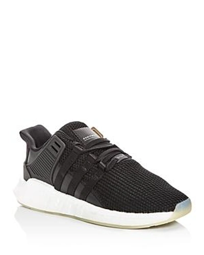 Shop Adidas Originals Men's Equipment Support Knit Lace Up Sneakers In Black