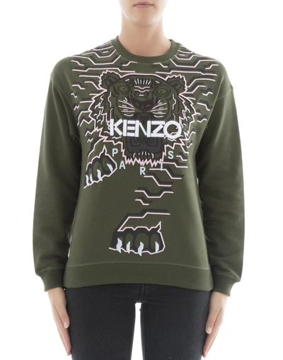 Shop Kenzo Green Cotton Sweater