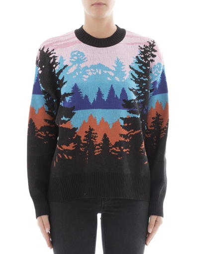 Shop Msgm Multicolor Wool Sweatshirt