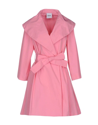 Shop Moschino Cheap And Chic Overcoats In Pink