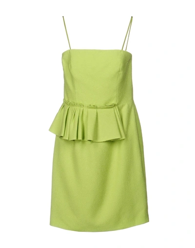 Shop Moschino Cheap And Chic Short Dresses In Acid Green